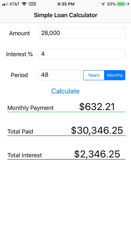 Simple Loan Calculator SS