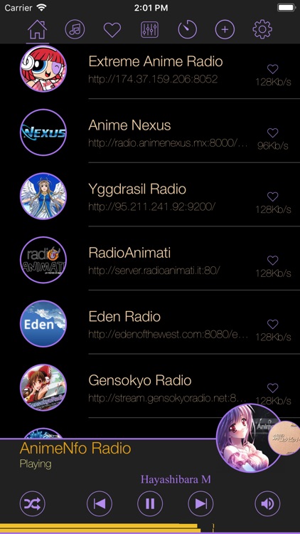 Stream 9 free Anime + Character Playlist radio stations