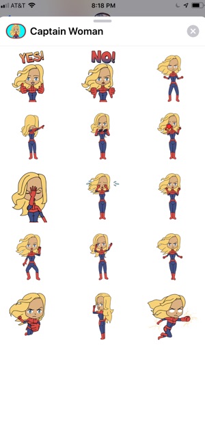 Super Woman Hero Cute Stickers