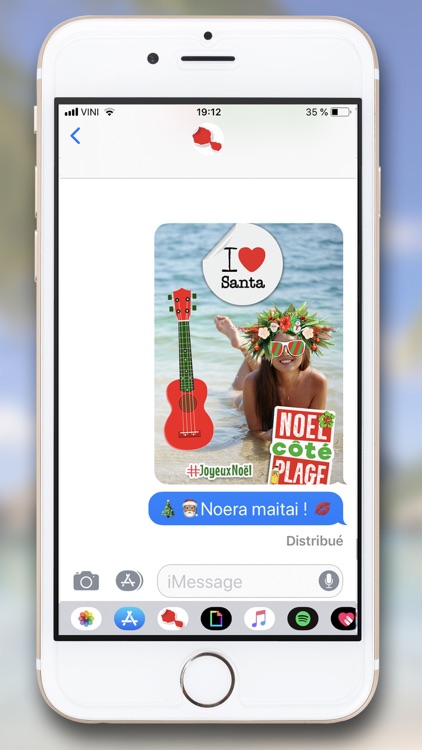 Tahiti Stickers for iMessage screenshot-1