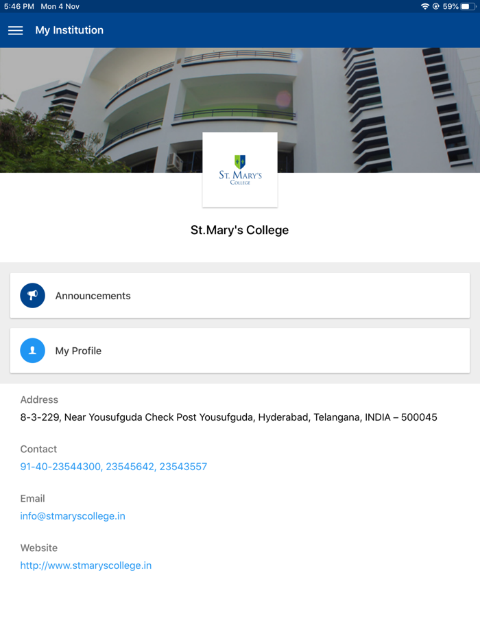 St. Mary’s college-Hyderabad