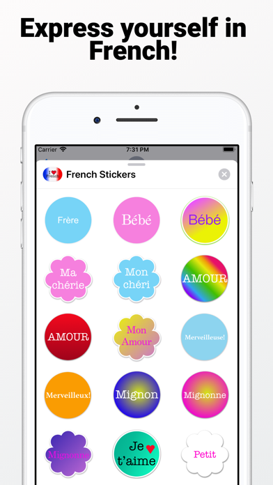 French Stickers for iMessage screenshot 2