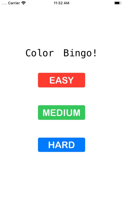 Color Bingo!