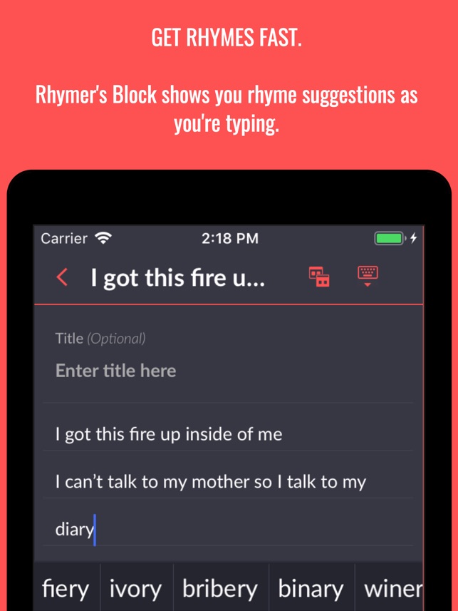 Rhymer's Block on the App Store