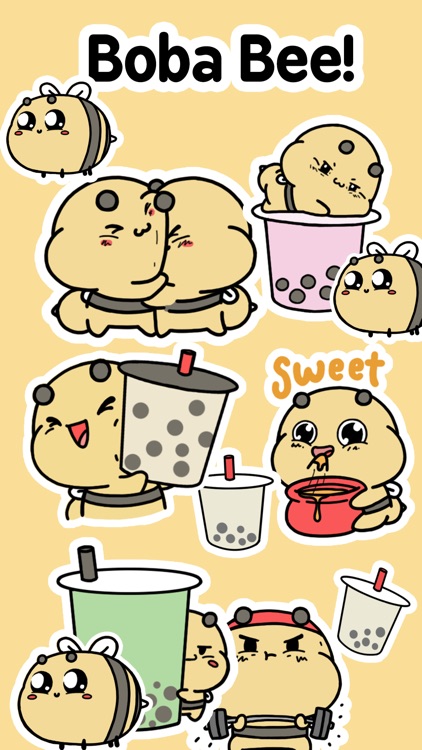 Boba Bee Stickers: Aminals screenshot-3