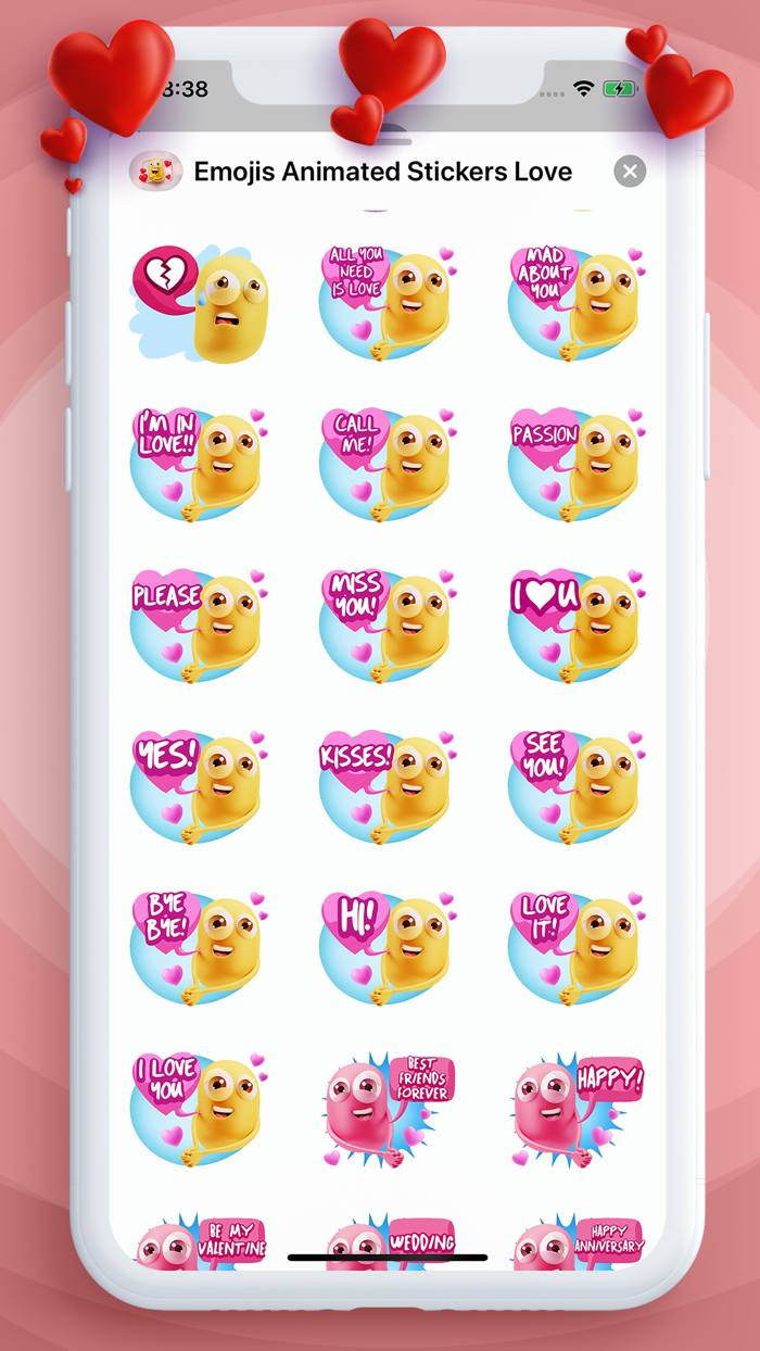 Emojis Animated Stickers Love