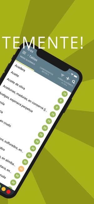 tabla de contador de carbohidratos de diabetes