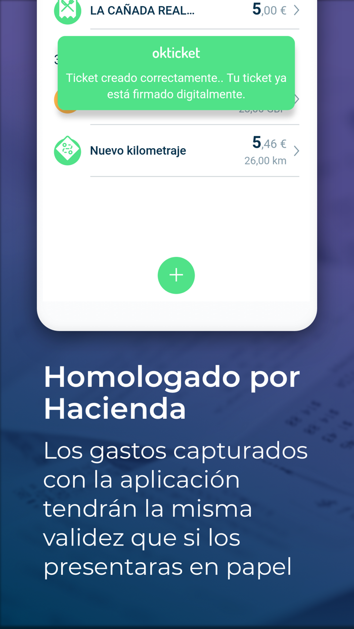 Okticket - Gestión de gastos