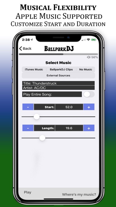 BallparkDJ Walkout Intros Screenshot