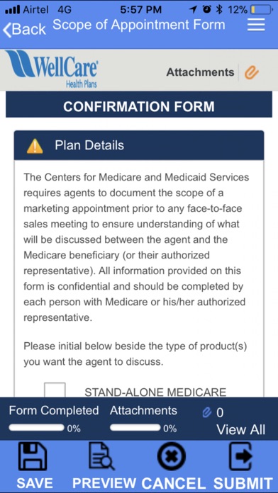 WellCare Scope of Appointment screenshot 3