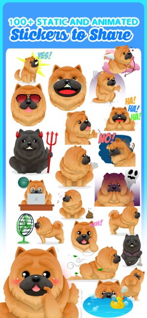 Chow Chow Dog Emoji Stickers(圖2)-速報App