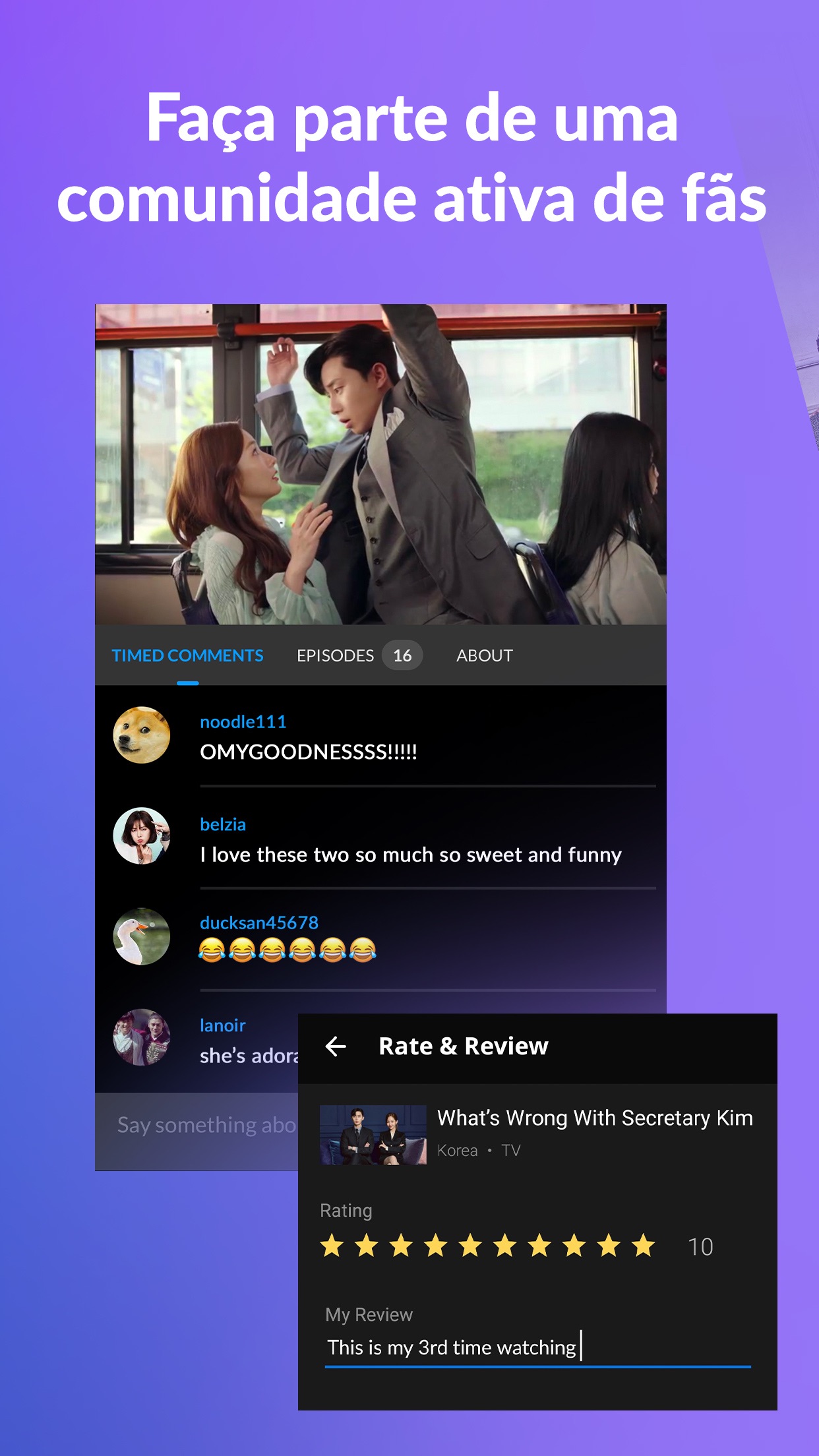 Screenshot do app Viki: Filmes e TV Asiáticos