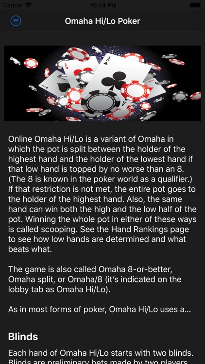 Tutorial of poker