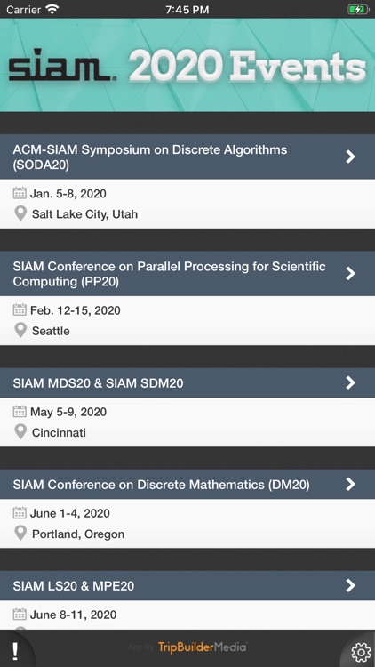 SIAM 2020 Conferences