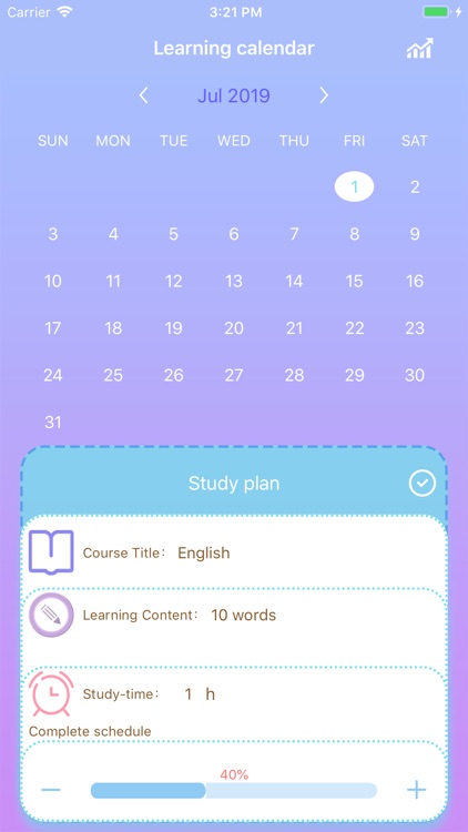 Learning calendar-Select Date