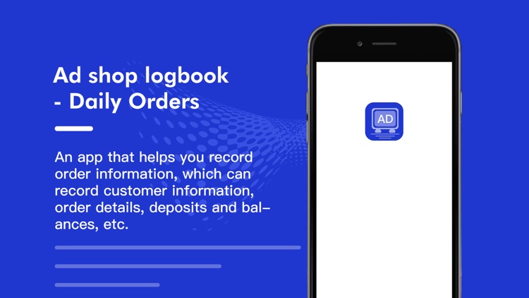 Ad shop logbook - Daily Orders