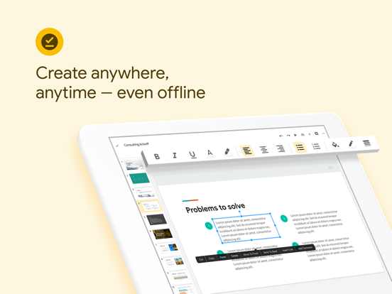 iPad Image of Google Slides