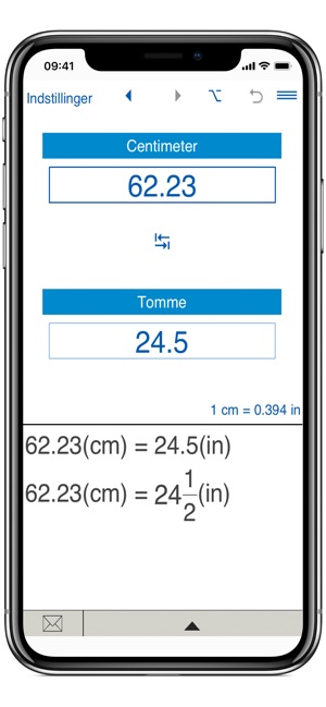 Tommer Centimeter omregner i App Store
