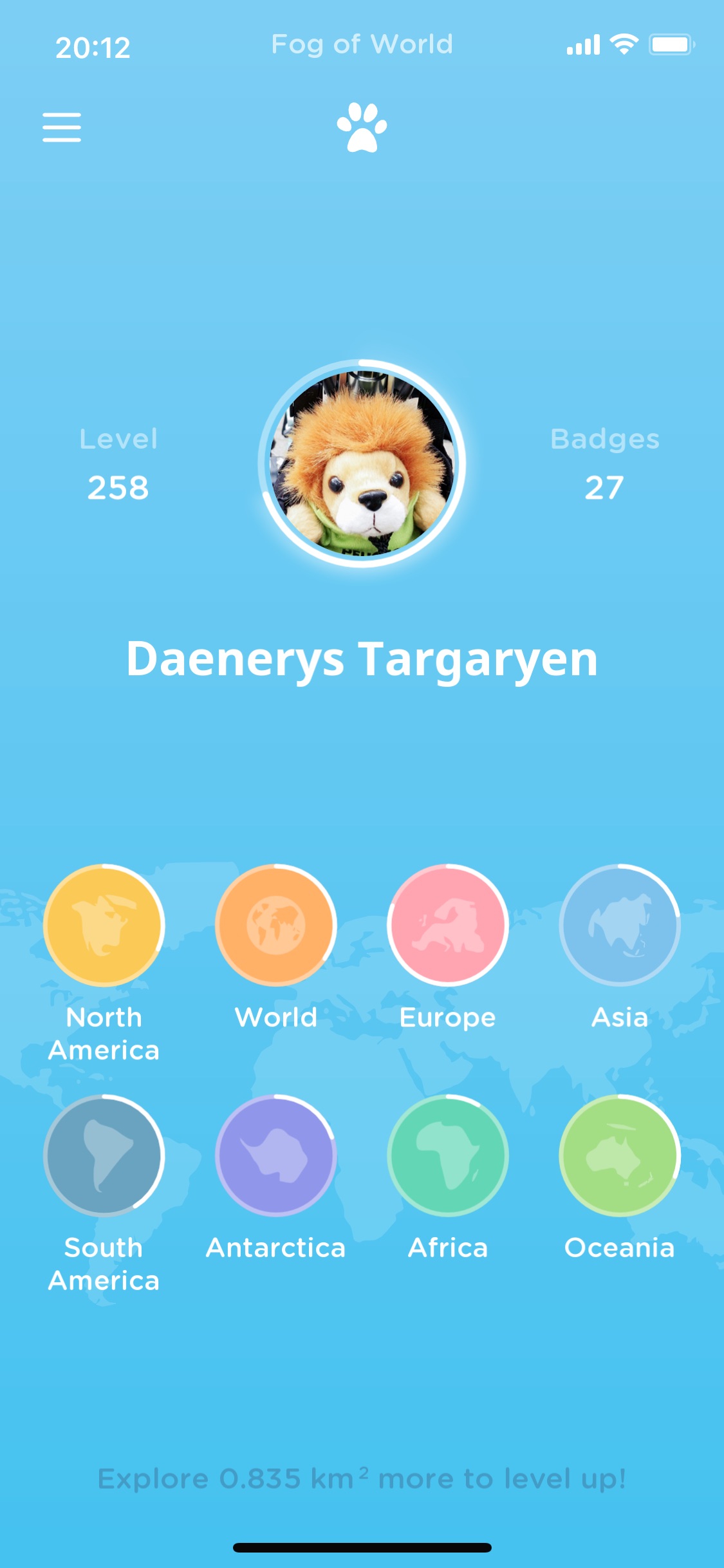 Screenshot do app Fog of World