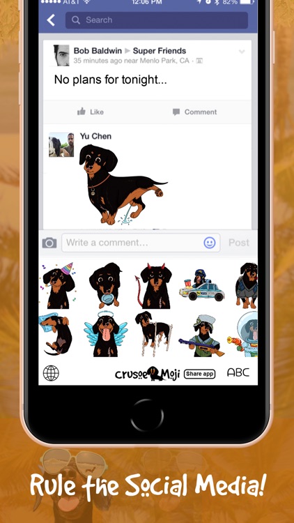 CrusoeMoji - Dachshund sticker screenshot-4