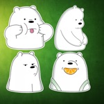 Cute white Bear Stickers