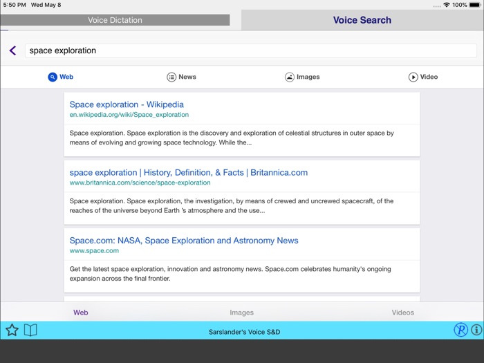 Voice Search Voice Dictation