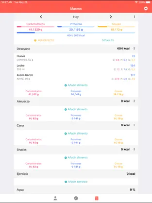 Screenshot 1 Macros - Contador de Calorías iphone