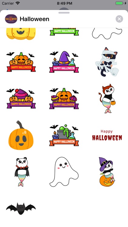 Kitty Halloween Stickers