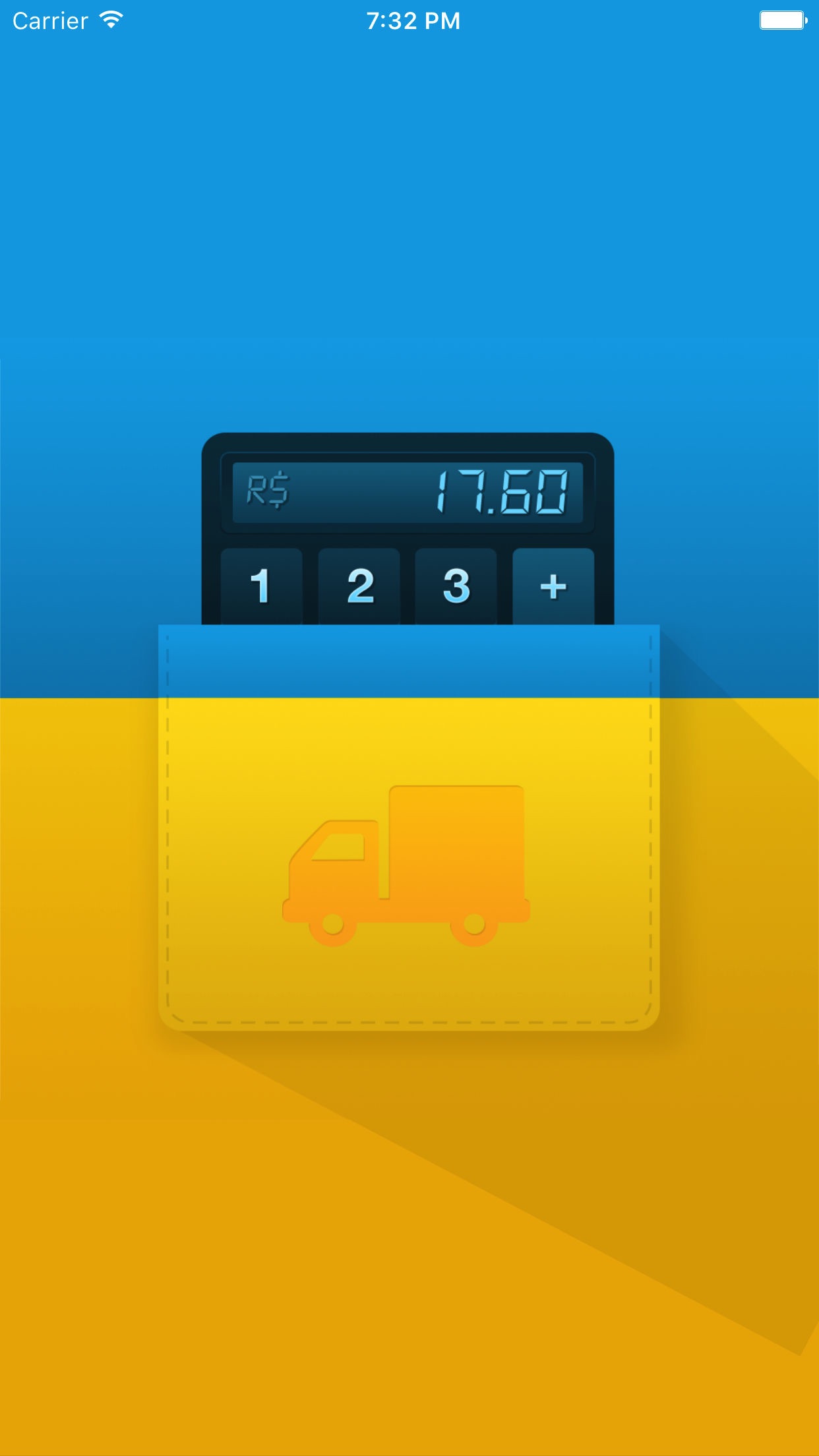 Screenshot do app iCalculaFrete