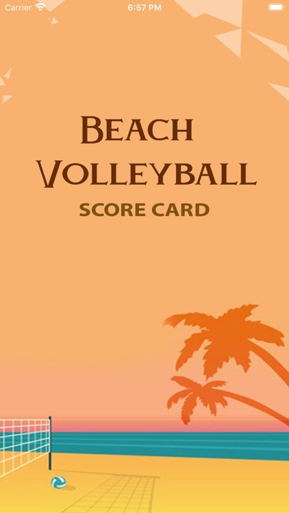 Beach Volleyball Score Card