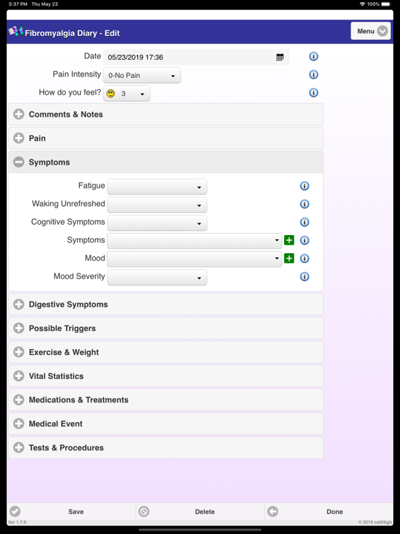 Screenshot #5 pour Fibromyalgia Diary 2
