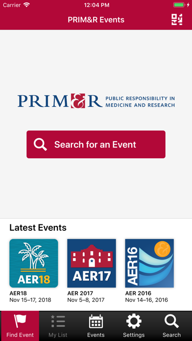 How to cancel & delete PRIM&R Events from iphone & ipad 1