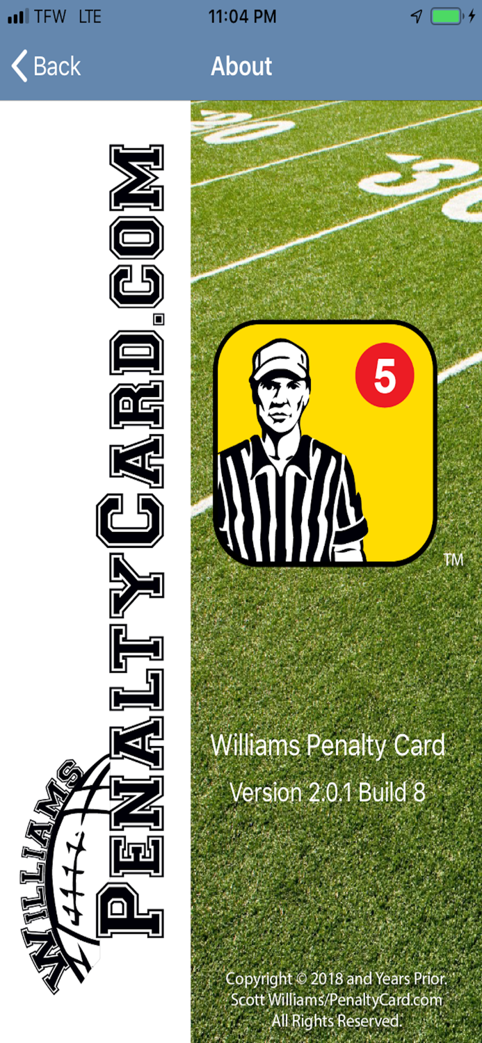 Williams Penalty Card