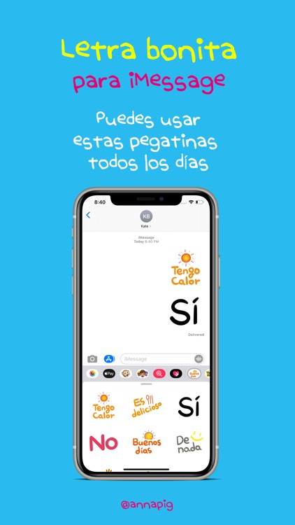 letra bonita para iMessage