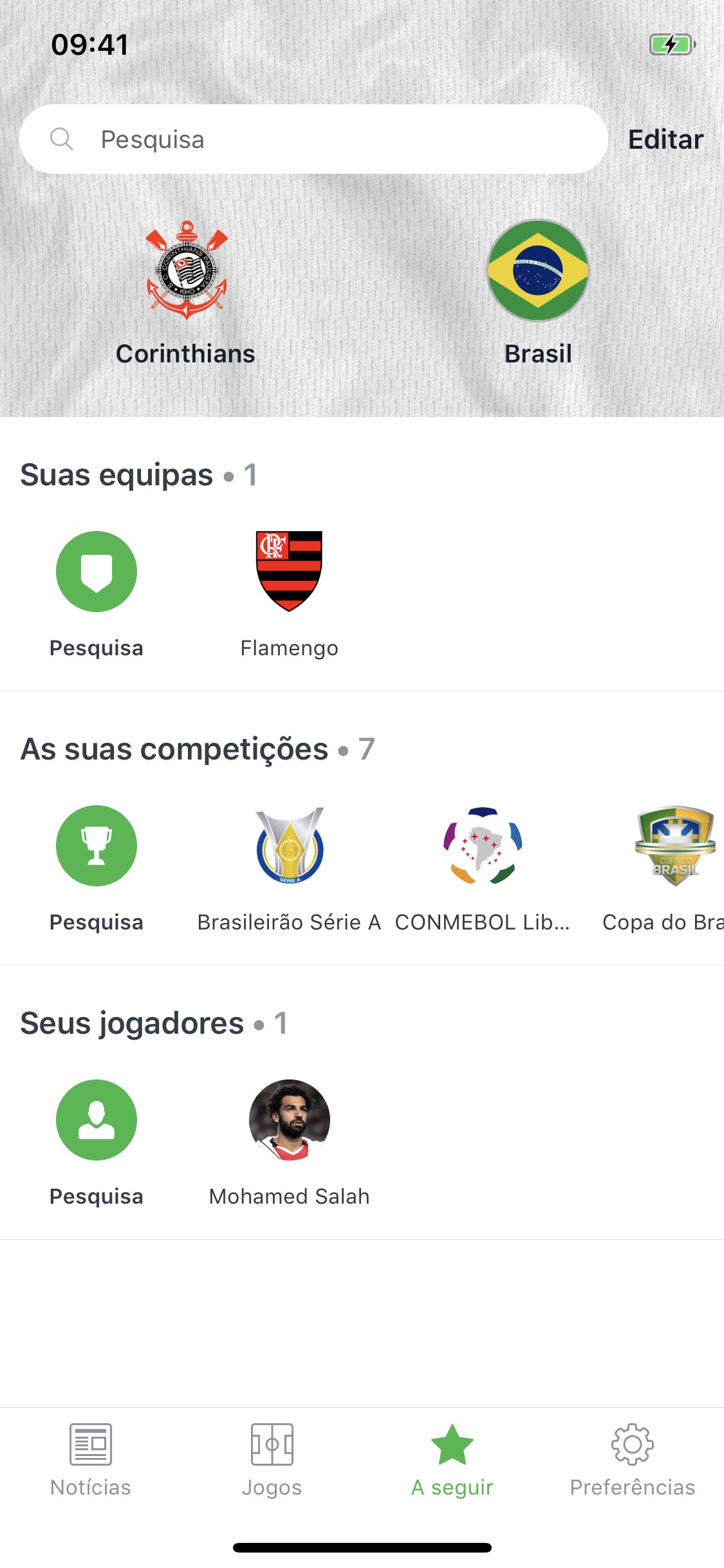 Screenshot do app Onefootball - Notícias Futebol