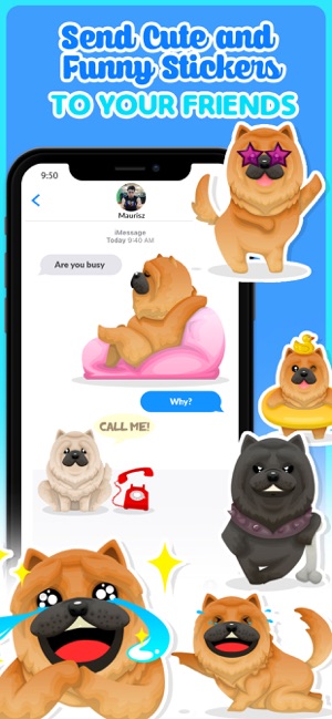 Chow Chow Dog Emoji Stickers(圖4)-速報App