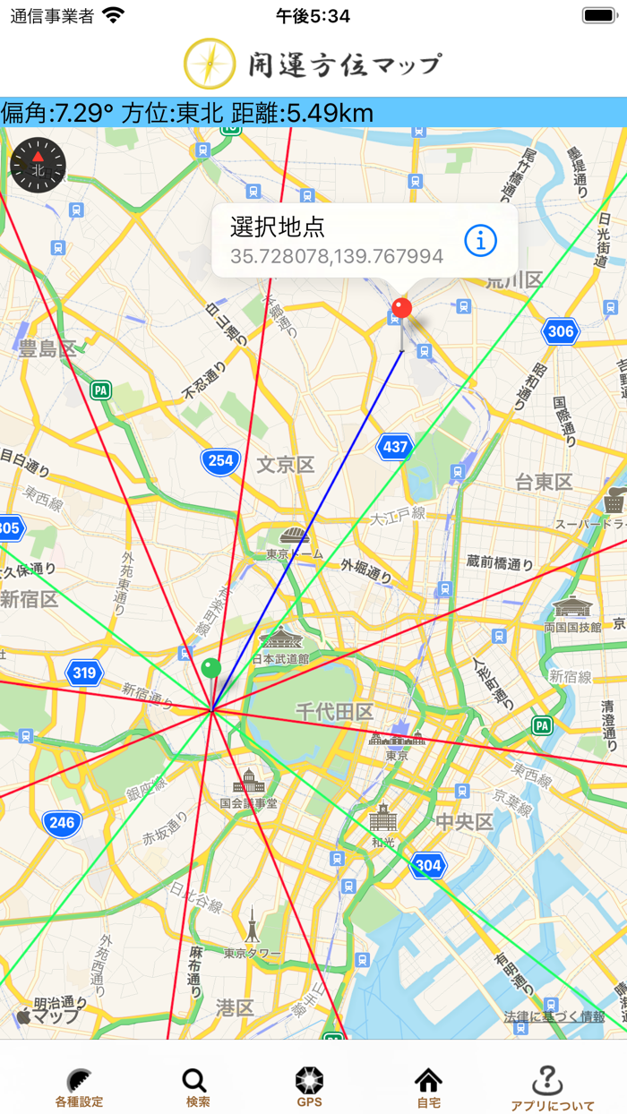 開運方位マップ