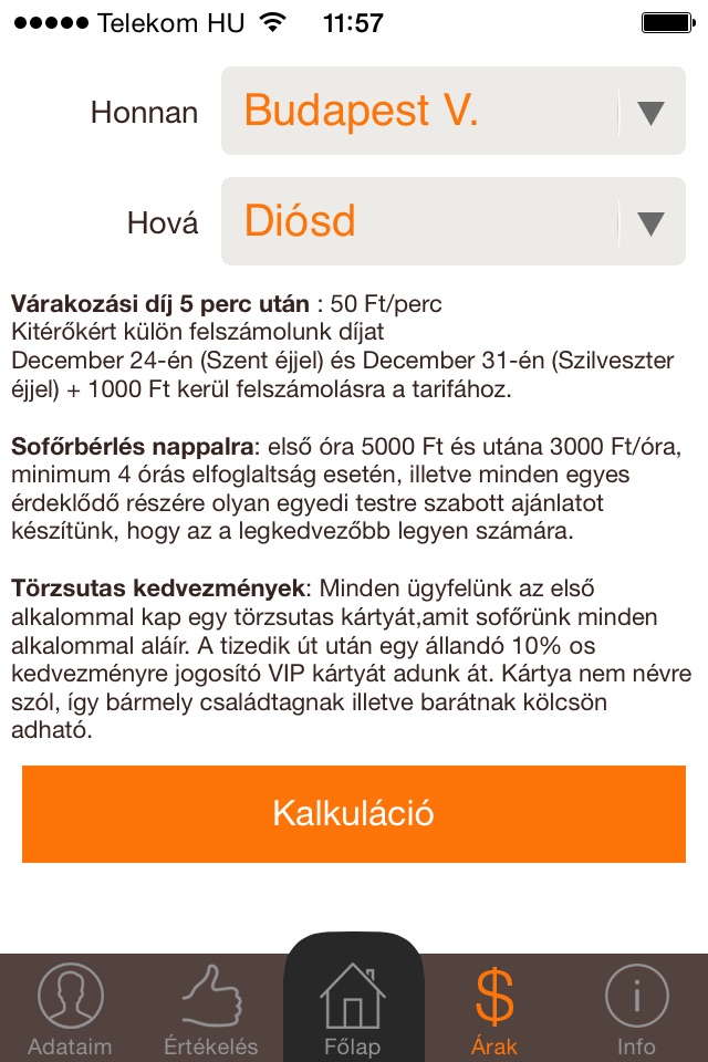 Vénusz Sofőrszolgálat screenshot 3