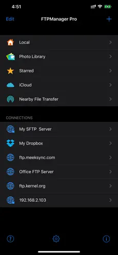 Captura de Pantalla 1 FTPManager - FTP, SFTP client iphone