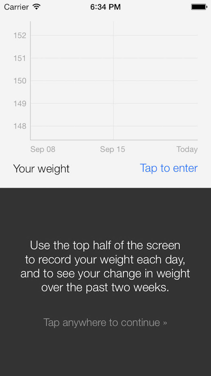 Lightweight a calorie tracker