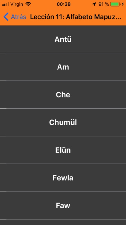 Mapuzugun:  Primeras palabras screenshot-3