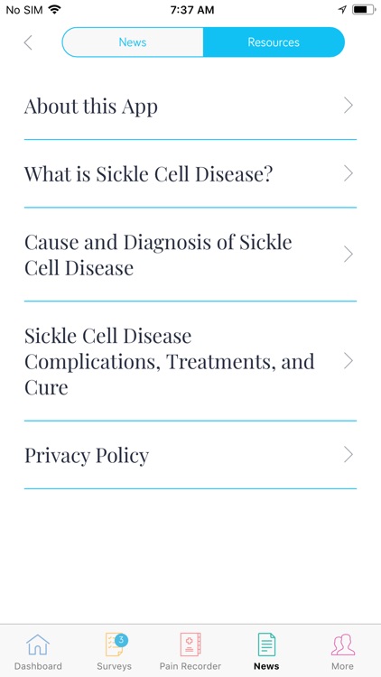 Sickle Cell Symptom Recorder