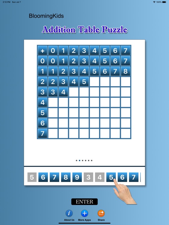 Addition Table Puzzle