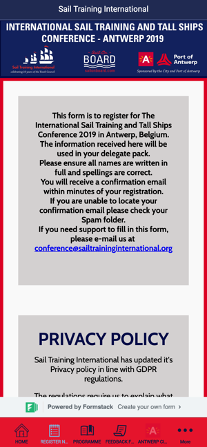 Sail Training Conference(圖2)-速報App