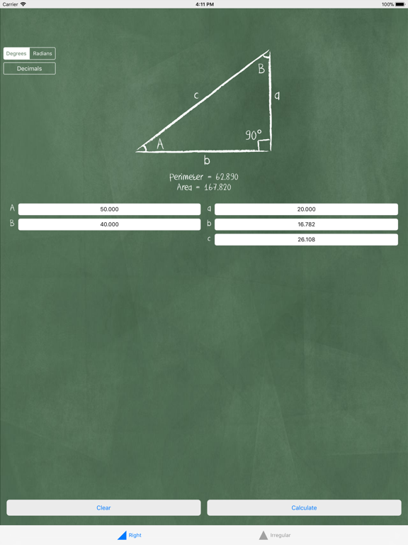 Trigonometry Solving Triangles Calculator