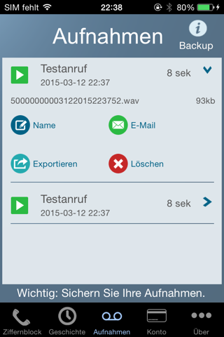 Call Recorder - IntCall screenshot 3