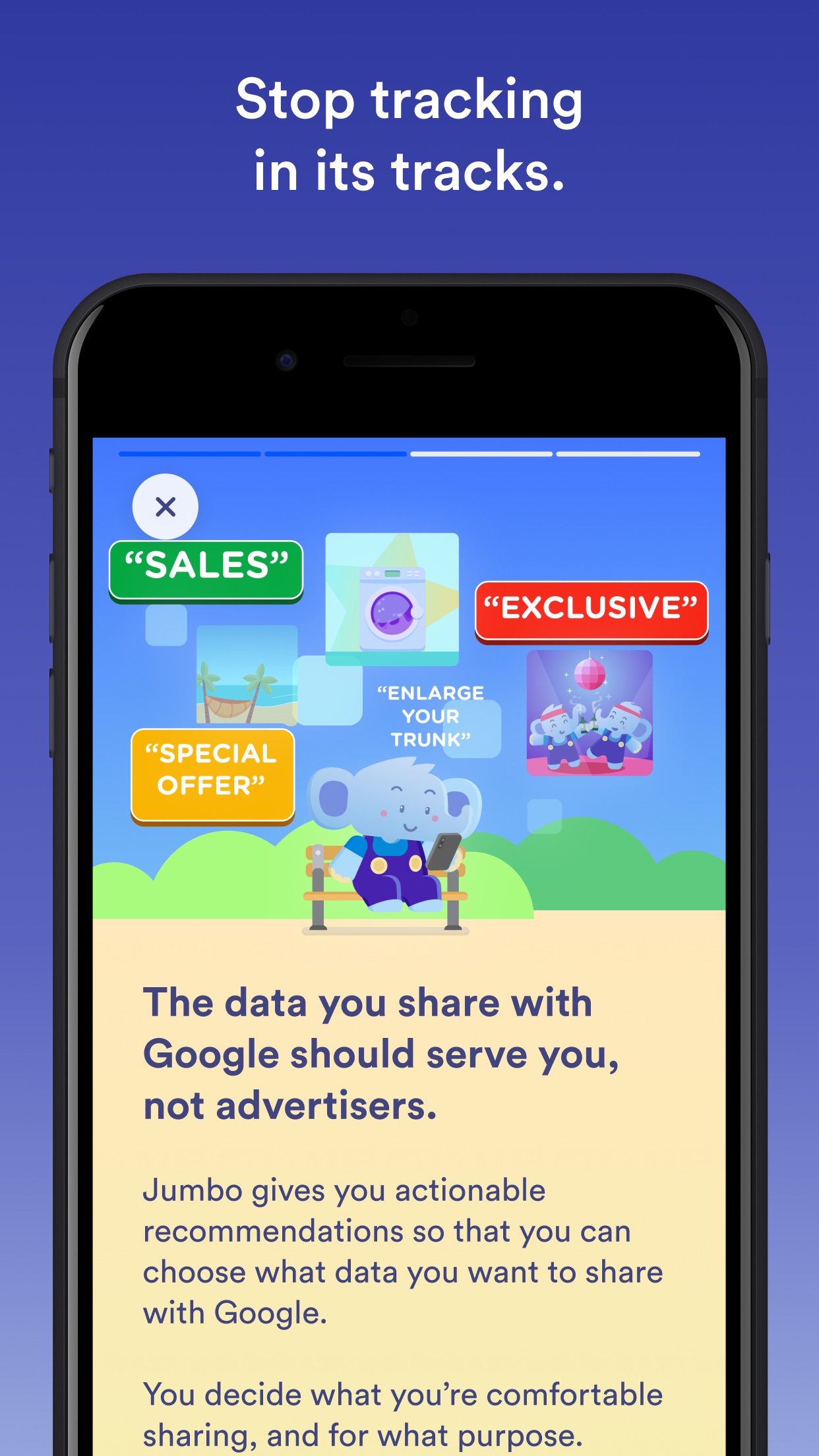 Screenshot do app Jumbo: Privacy + Security