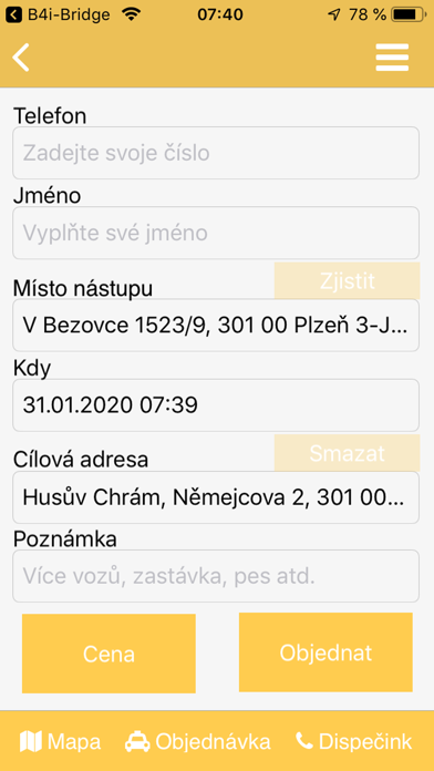 HopTaxi Plzeň screenshot 3