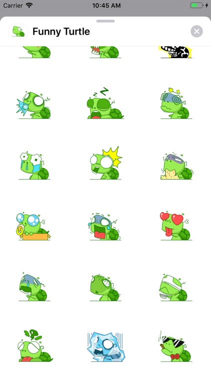 Funny Turtle Animated Stickers