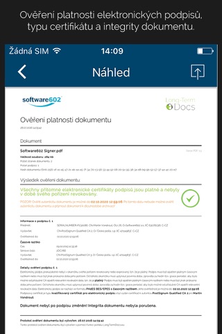 Software602 Signer - náhled